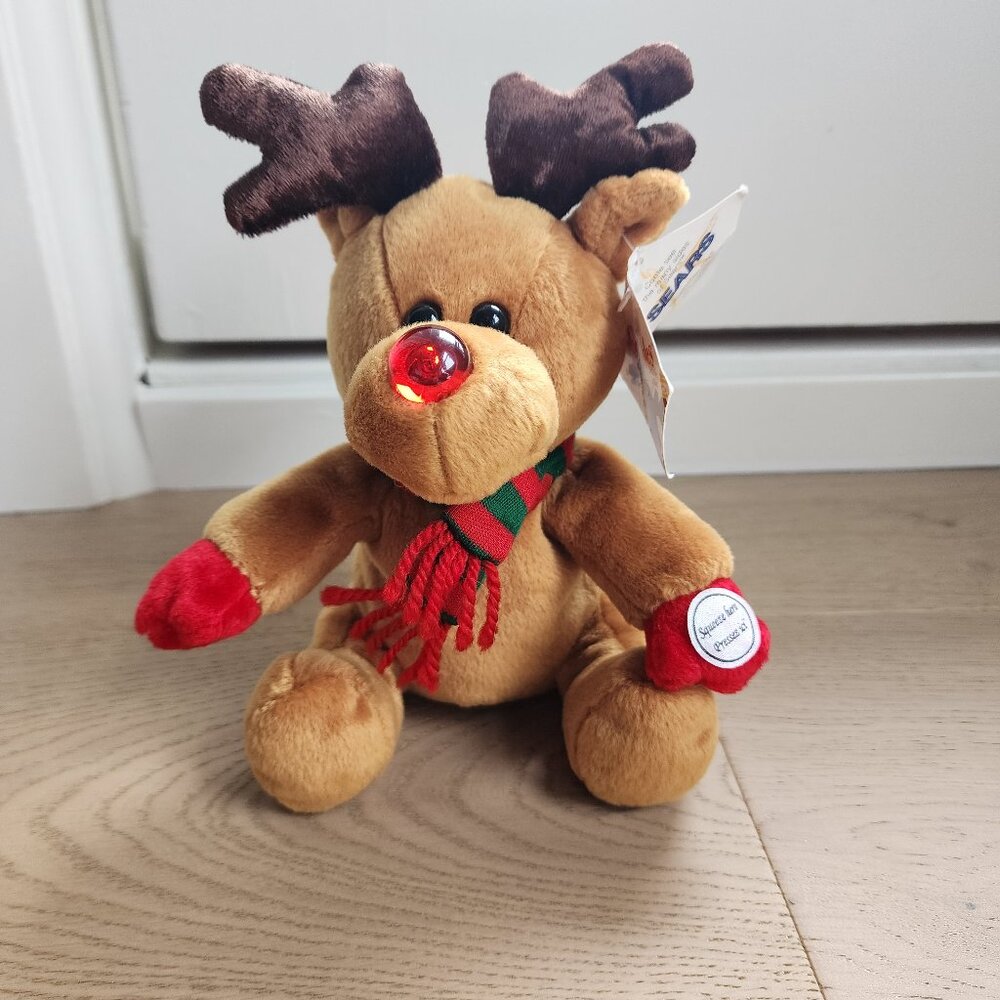 Like new 1999 Sears "Twinkles" Reindeer stuffy